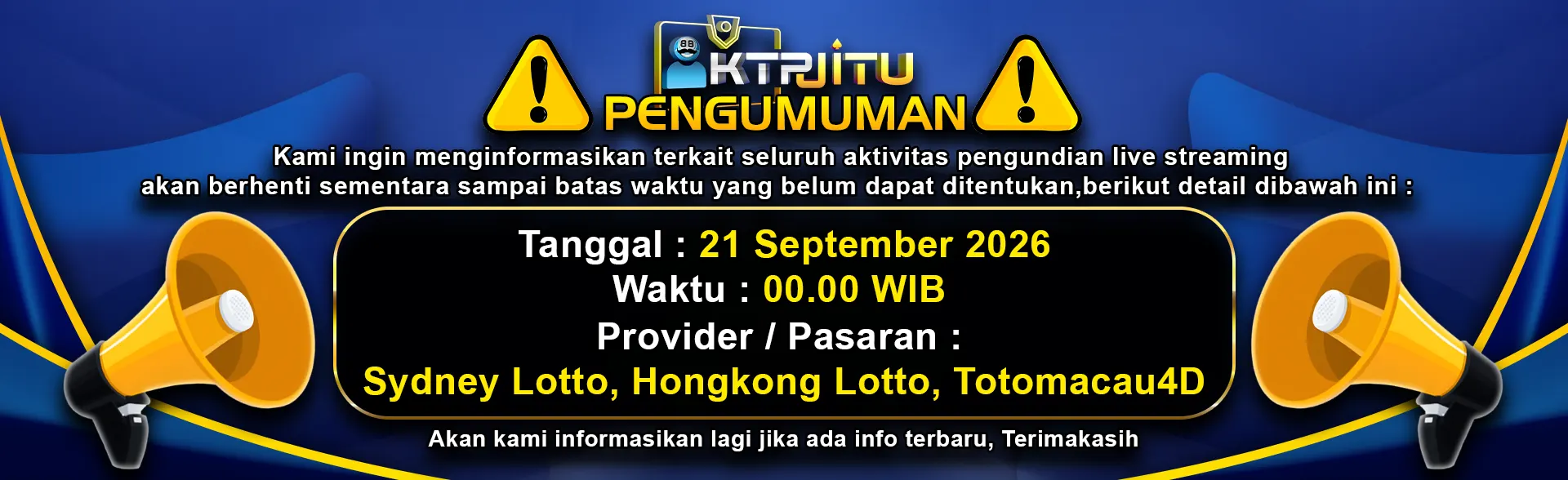 PENGUMUMAN TOGEL